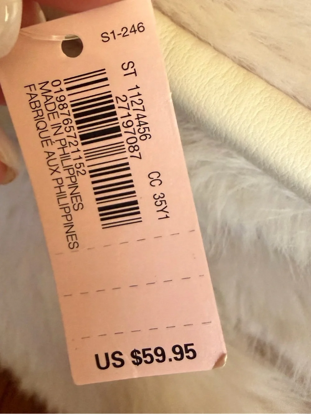Victoria’s Secret NWT Ivory Faux Fur Tote Bag Y2K Winter Shoulder Purse
